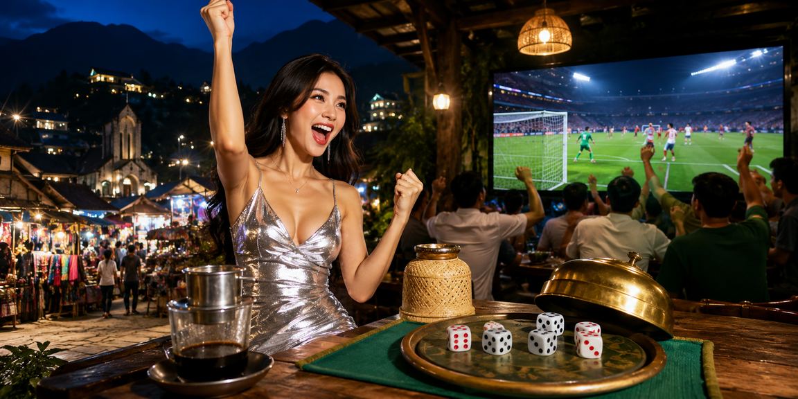 Người chơi tại Sapa thưởng thức cà phê trong khi theo dõi kết quả tài xỉu và xổ số trực tuyến